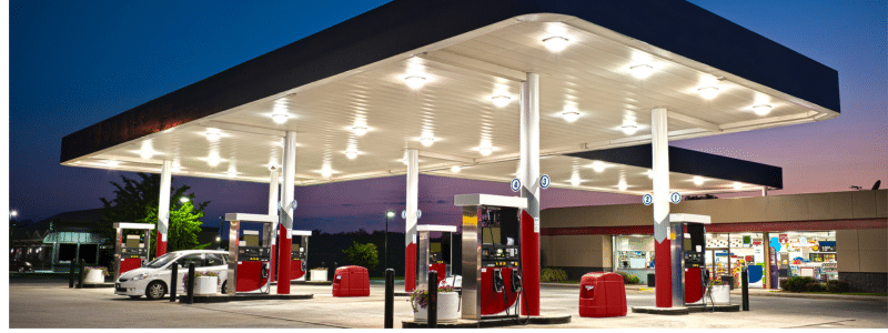 Gas Station pumps and C store
